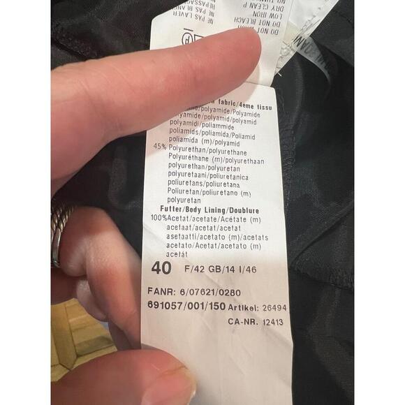 Basler Black And White Lace Front Panel Knee Length Sleeveless Sheath Dress 40 - Picture 8 of 10